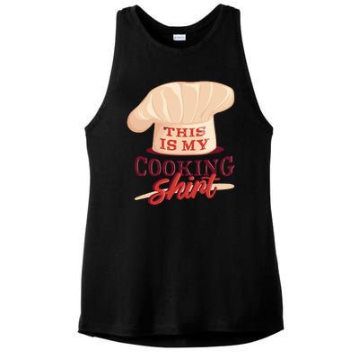 This Is My Cooking Shirt Chef Ladies PosiCharge Tri-Blend Wicking Tank