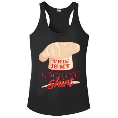 This Is My Cooking Shirt Chef Ladies PosiCharge Competitor Racerback Tank