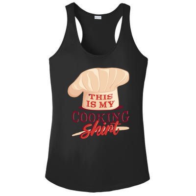 This Is My Cooking Shirt Chef Ladies PosiCharge Competitor Racerback Tank