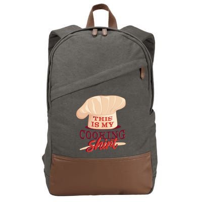 This Is My Cooking Shirt Chef Cotton Canvas Backpack