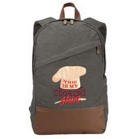This Is My Cooking Shirt Chef Cotton Canvas Backpack