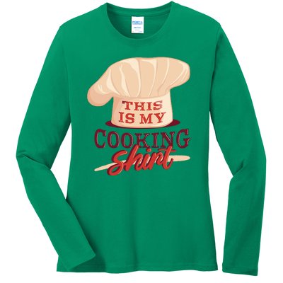 This Is My Cooking Shirt Chef Ladies Long Sleeve Shirt