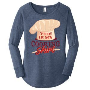 This Is My Cooking Shirt Chef Women's Perfect Tri Tunic Long Sleeve Shirt