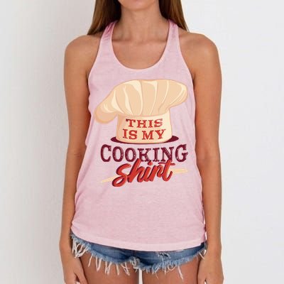 This Is My Cooking Shirt Chef Women's Knotted Racerback Tank