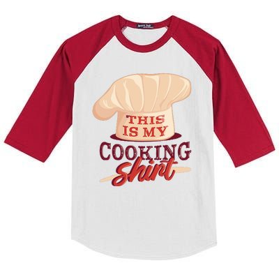 This Is My Cooking Shirt Chef Kids Colorblock Raglan Jersey