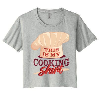 This Is My Cooking Shirt Chef Women's Crop Top Tee