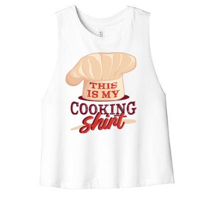 This Is My Cooking Shirt Chef Women's Racerback Cropped Tank