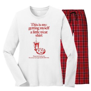 This Is My Getting Myself A Little Treat DonT Bother Me Women's Long Sleeve Flannel Pajama Set 