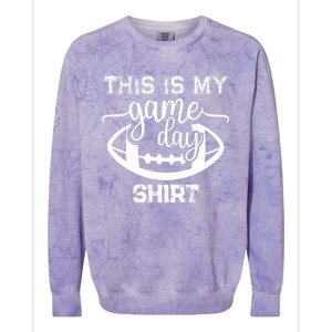 This Is My Game Day Great Gift Football Tops This Is My Game Day Gift Colorblast Crewneck Sweatshirt