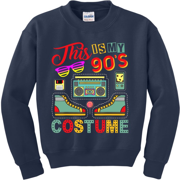 This Is My 90s Costume 1990s Retro Vintage 90s Party Kids Sweatshirt