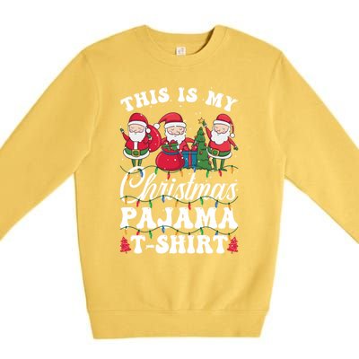 This Is My Santa Lovers Christmas Pajama Gift Premium Crewneck Sweatshirt