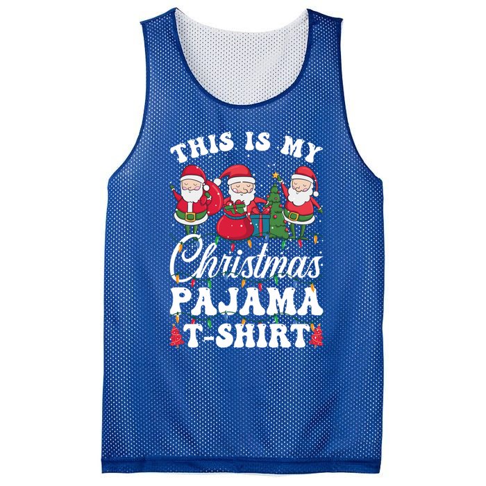 This Is My Santa Lovers Christmas Pajama Gift Mesh Reversible Basketball Jersey Tank