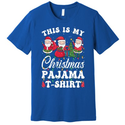 This Is My Santa Lovers Christmas Pajama Gift Premium T-Shirt