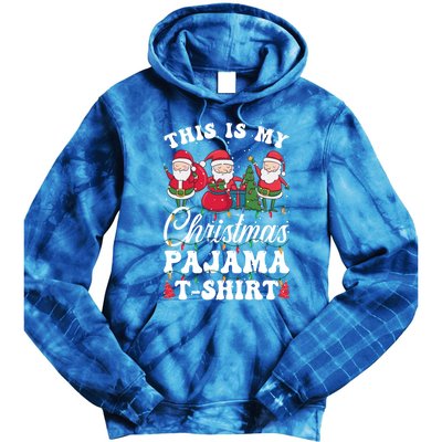 This Is My Santa Lovers Christmas Pajama Gift Tie Dye Hoodie