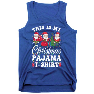 This Is My Santa Lovers Christmas Pajama Gift Tank Top