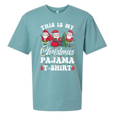 This Is My Santa Lovers Christmas Pajama Gift Sueded Cloud Jersey T-Shirt