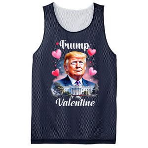 Trump Is My Valentine Funny Patriotic ValentineS Day 2025 Mesh Reversible Basketball Jersey Tank