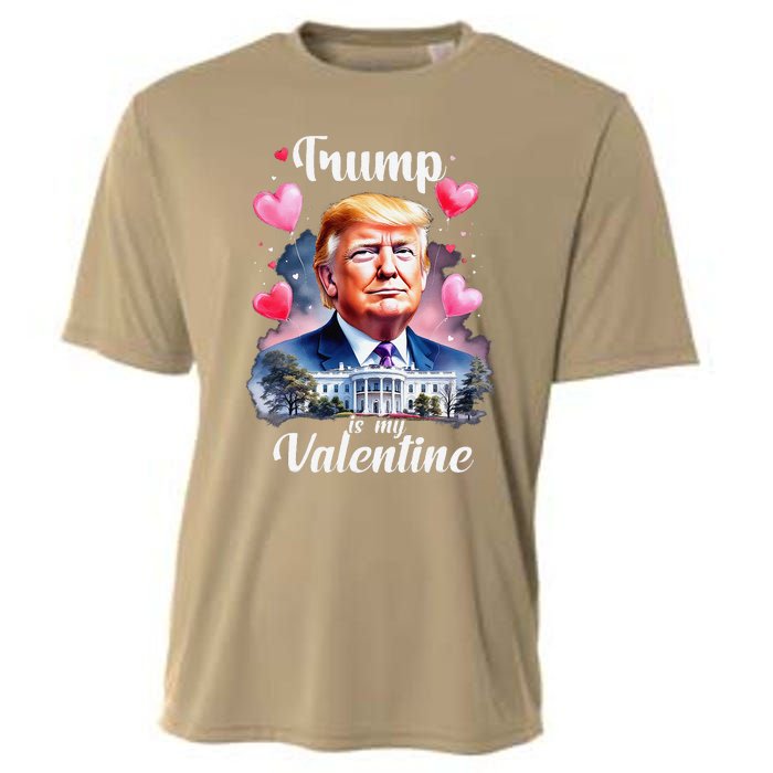 Trump Is My Valentine Funny Patriotic ValentineS Day 2025 Cooling Performance Crew T-Shirt