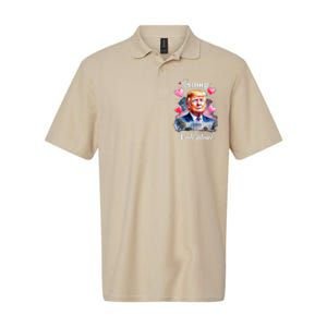 Trump Is My Valentine Funny Patriotic ValentineS Day 2025 Softstyle Adult Sport Polo