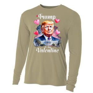 Trump Is My Valentine Funny Patriotic ValentineS Day 2025 Cooling Performance Long Sleeve Crew