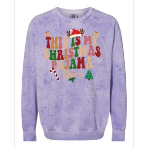 This Is My Christmas Pajama Colorblast Crewneck Sweatshirt