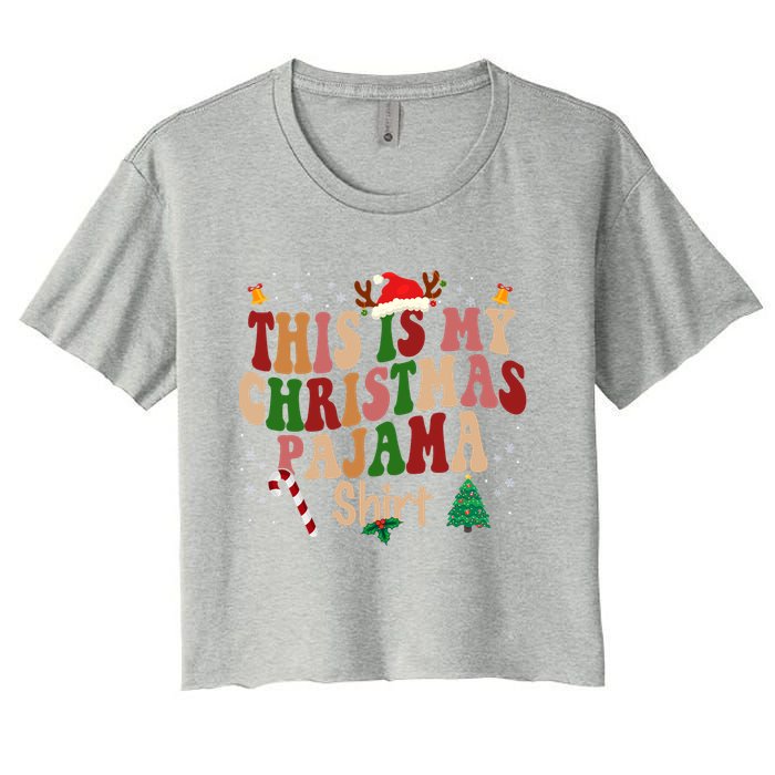 This Is My Christmas Pajama Women's Crop Top Tee