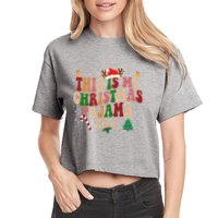 This Is My Christmas Pajama Women's Crop Top Tee