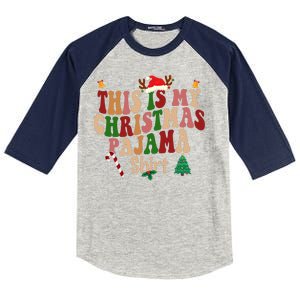 This Is My Christmas Pajama Kids Colorblock Raglan Jersey