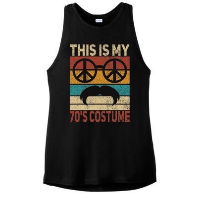 This Is My 70s Costume 70 Styles 70's Disco 1970s Outfit Ladies PosiCharge Tri-Blend Wicking Tank