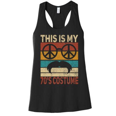 This Is My 70s Costume 70 Styles 70's Disco 1970s Outfit Women's Racerback Tank