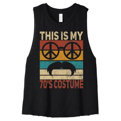 This Is My 70s Costume 70 Styles 70's Disco 1970s Outfit Women's Racerback Cropped Tank