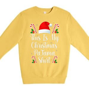 This Is My Christmas Pajama Funny Family Matching Xmas  Premium Crewneck Sweatshirt