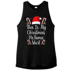 This Is My Christmas Pajama Funny Family Matching Xmas  Ladies PosiCharge Tri-Blend Wicking Tank