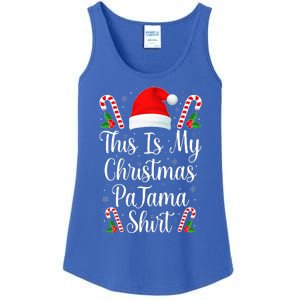 This Is My Christmas Pajama Funny Family Matching Xmas  Ladies Essential Tank