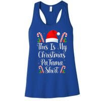 This Is My Christmas Pajama Funny Family Matching Xmas  Women's Racerback Tank