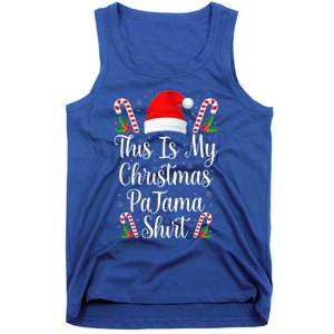 This Is My Christmas Pajama Funny Family Matching Xmas  Tank Top