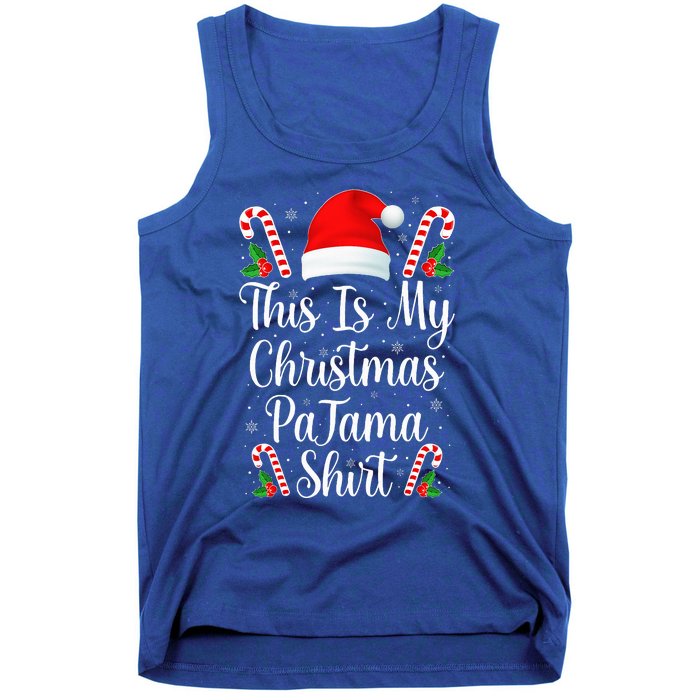 This Is My Christmas Pajama Funny Family Matching Xmas  Tank Top