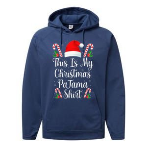 This Is My Christmas Pajama Funny Family Matching Xmas  Performance Fleece Hoodie