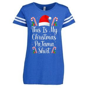 This Is My Christmas Pajama Funny Family Matching Xmas  Enza Ladies Jersey Football T-Shirt