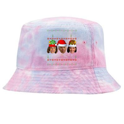 This Is My Ugliest Christmas Sweater Funny Joe Biden Kamala Tie-Dyed Bucket Hat