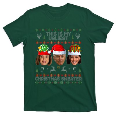 This Is My Ugliest Christmas Sweater Funny Joe Biden Kamala T-Shirt