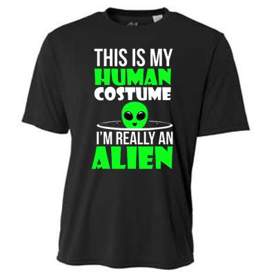 This Is My Human Costume IM Really Alien Kids Weird Funny Cooling Performance Crew T-Shirt