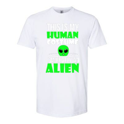 This Is My Human Costume IM Really Alien Kids Weird Funny Softstyle® CVC T-Shirt