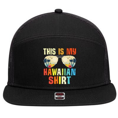 This Is My Hawaiian Tropical Summer Party Hawaii 7 Panel Mesh Trucker Snapback Hat