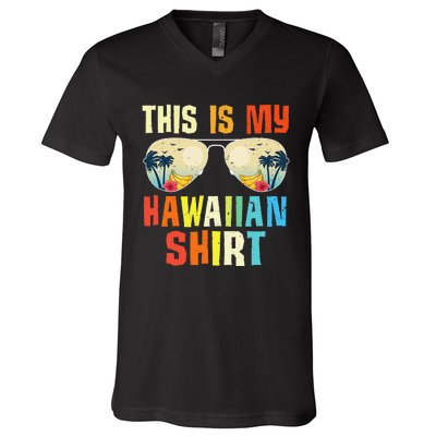 This Is My Hawaiian Tropical Summer Party Hawaii V-Neck T-Shirt