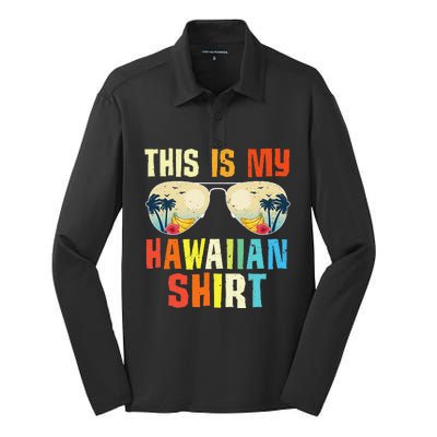 This Is My Hawaiian Tropical Summer Party Hawaii Silk Touch Performance Long Sleeve Polo