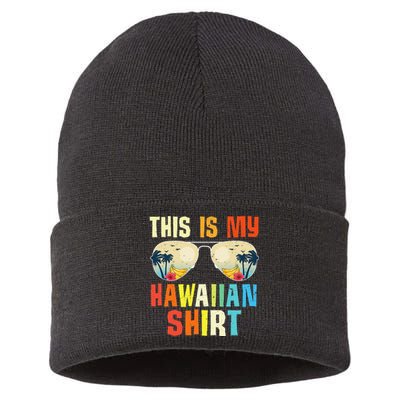 This Is My Hawaiian Tropical Summer Party Hawaii Sustainable Knit Beanie