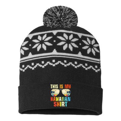 This Is My Hawaiian Tropical Summer Party Hawaii USA-Made Snowflake Beanie