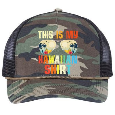 This Is My Hawaiian Tropical Summer Party Hawaii Retro Rope Trucker Hat Cap