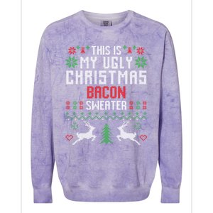 This Is My Ugly Christmas Bacon Sweater Great Gift Colorblast Crewneck Sweatshirt